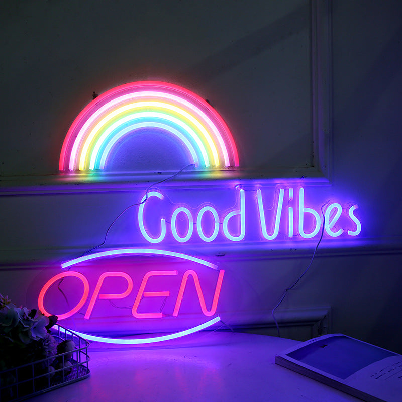 Aesthetic LED Neon Wall Light – Modern Room Decor Glow Sign