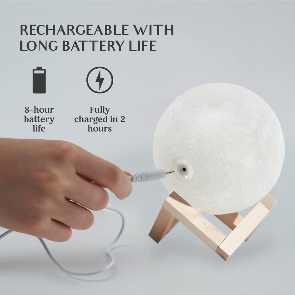 16-Color LED Moon Lamp with Remote and Stand