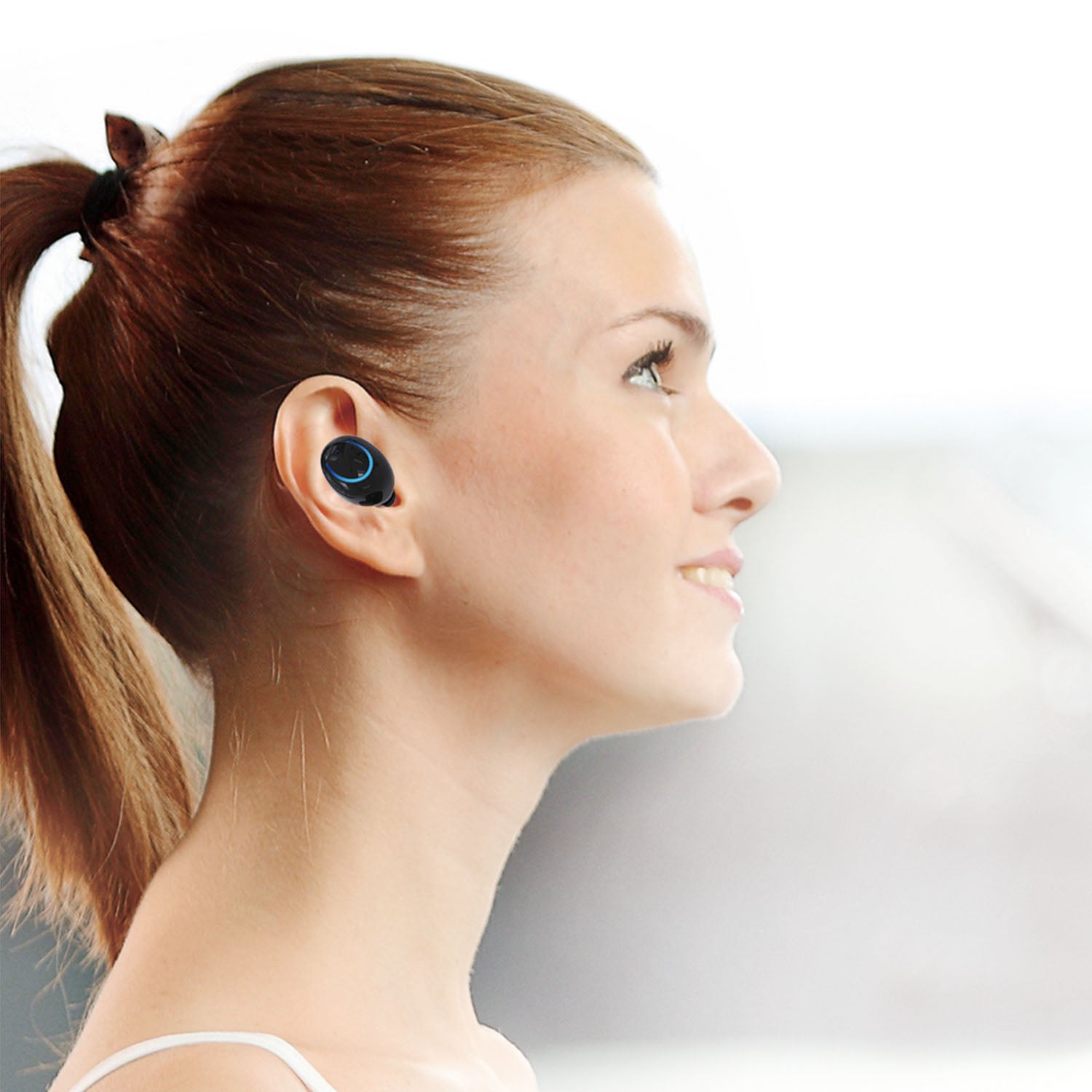 Wireless TWS Earbuds with Stereo Sound, Noise-Reducing Mic, and Charging Case.