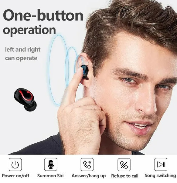 LED Display Wireless Gaming Earbuds – Bluetooth 5.1 Waterproof TWS Headset