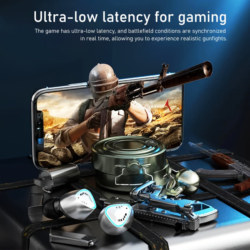 Gaming Wireless Earbuds, ENC, Bluetooth 5.3, IPX7, 120h Battery, Built-in Mic