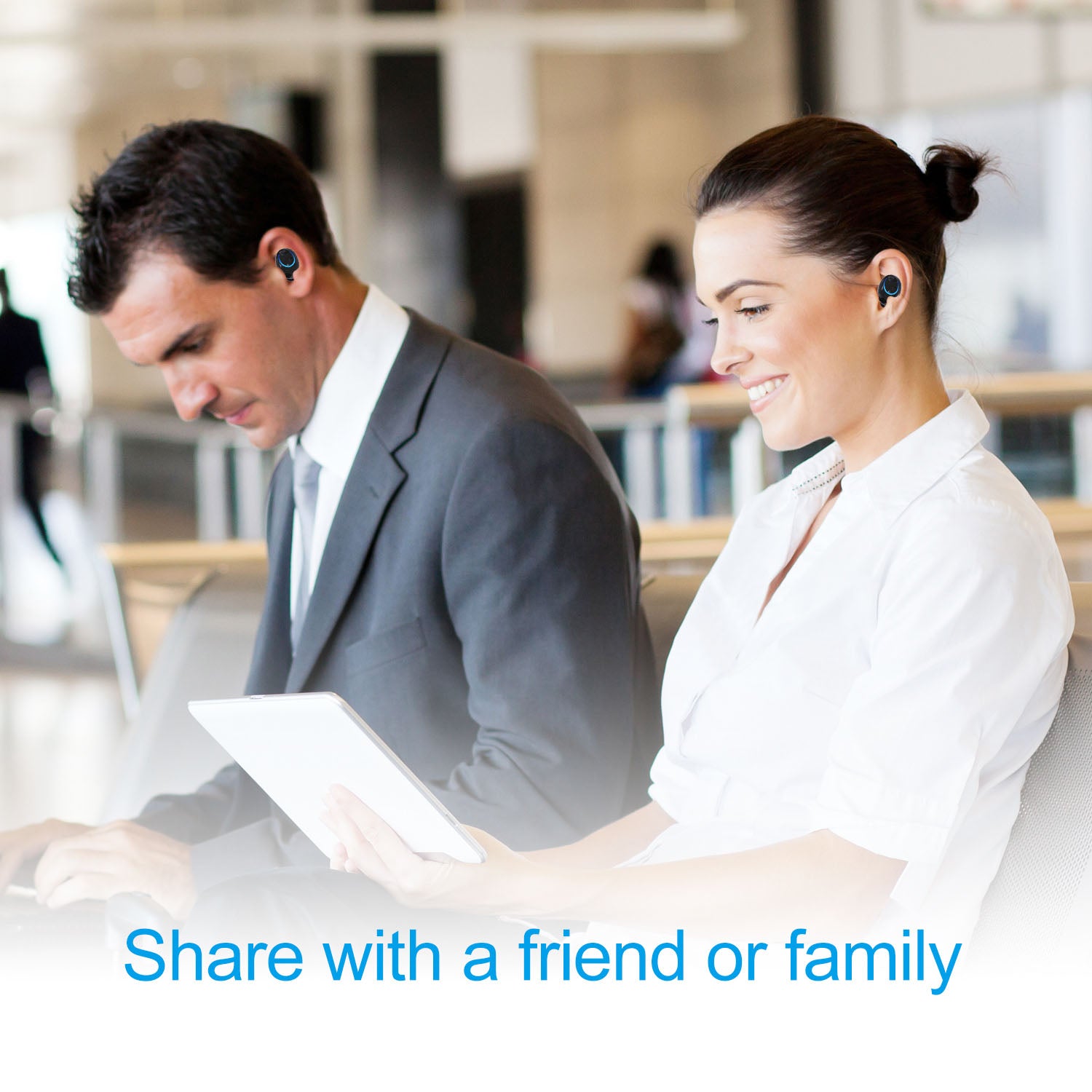 Wireless TWS Earbuds with Stereo Sound, Noise-Reducing Mic, and Charging Case.