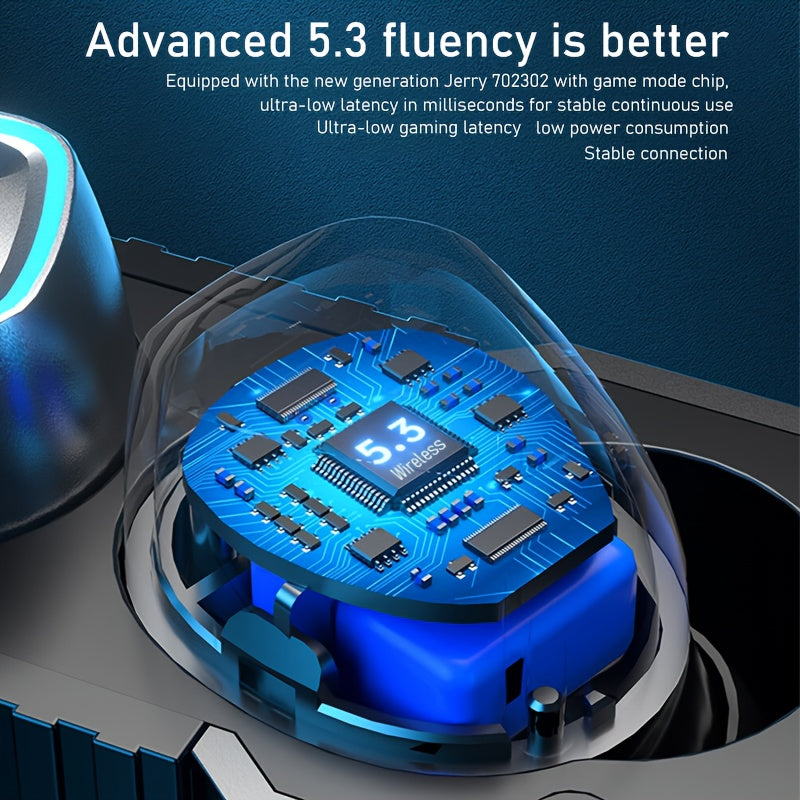 Gaming Wireless Earbuds, ENC, Bluetooth 5.3, IPX7, 120h Battery, Built-in Mic