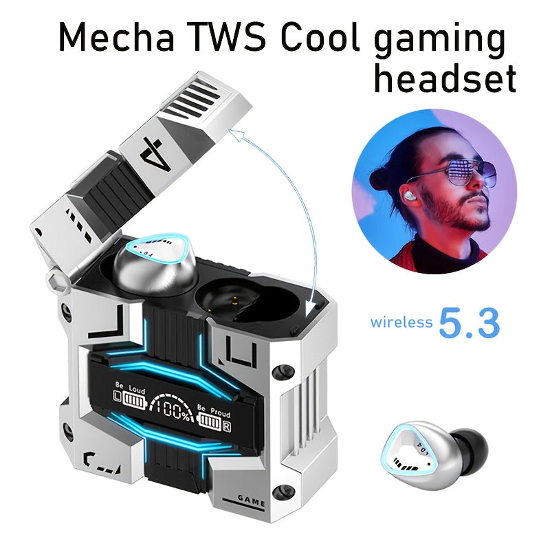 Gaming Wireless Earbuds, ENC, Bluetooth 5.3, IPX7, 120h Battery, Built-in Mic