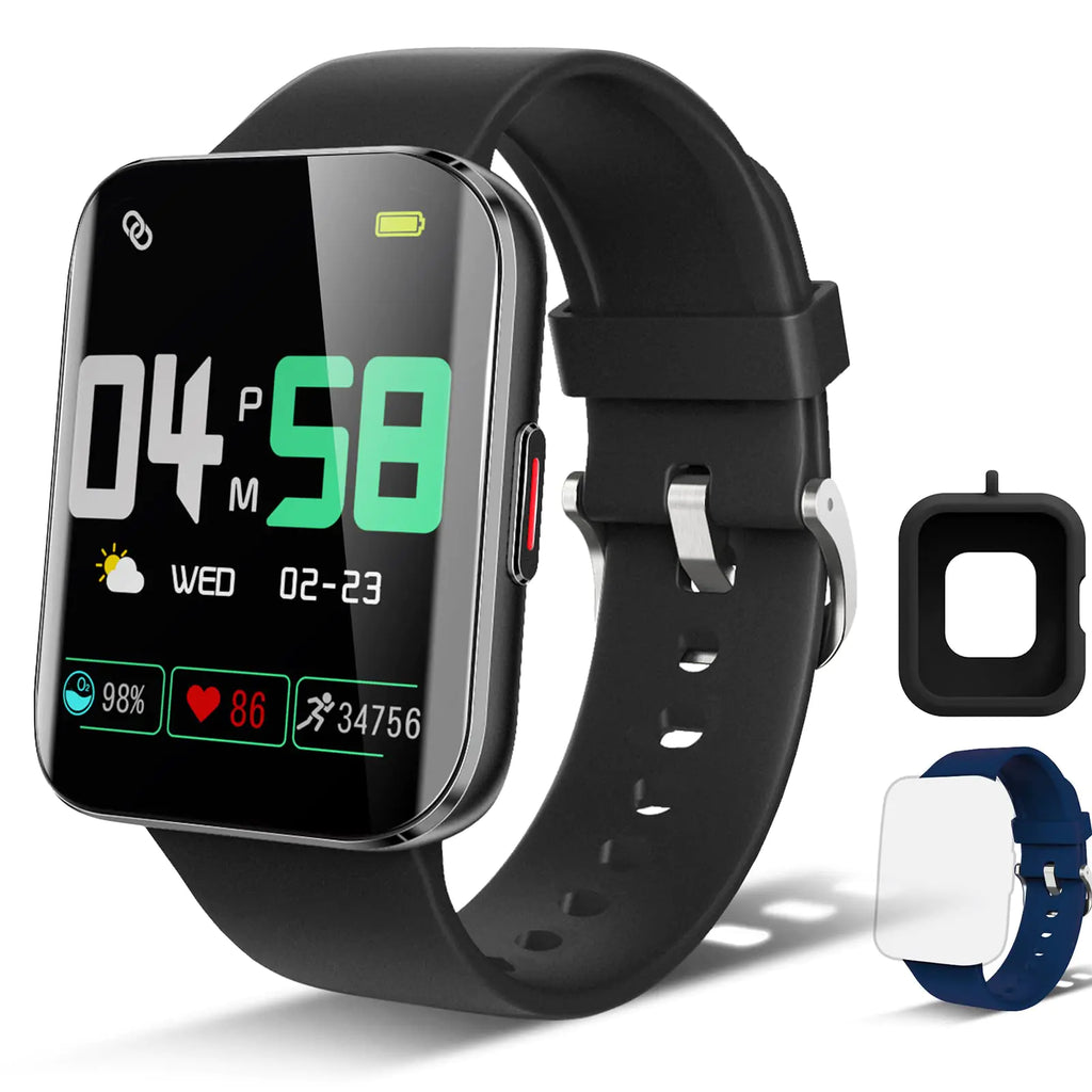 Smart Fitness Watch – Bluetooth Call, Health Tracker & Waterproof (1.69” Display)